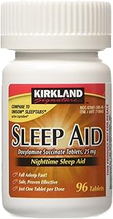 KIRKLAND SIGNATURE Sleep Aid Doxylamine Succinate 25 Mg X Tabs (53201812) No Flavor 96 Count, Packaging May Vary