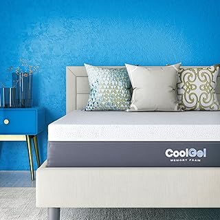 COOL GEL 12 Inch Queen Memory Foam Mattress Medium Firm, Queen Size Memory Foam Mattress Cooling, Made in The USA, 12