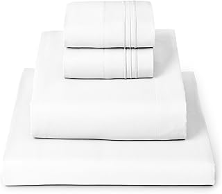 Mellanni King Sheets Set - 4 PC Iconic Collection Bedding - Hotel Luxury, Extra Soft, Cooling Bed Sheets - Wrinkle, Fade