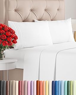 Full Size 4 Piece Sheet Set - Comfy Breathable & Cooling Bed Sheets Set - Hotel Luxury Bedding for Women, Men, Kids, Tee