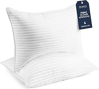 Beckham Hotel Collection Bed Pillows Standard/Queen Size Set of 2 - Original Soft Down Alternative Pillow for Sleeping -