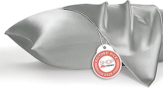 Bedsure Satin Pillowcase, Similar to Silk Pillow Cases Queen Size Set of 2, Cooling Pillow Case Covers with Envelope Clo