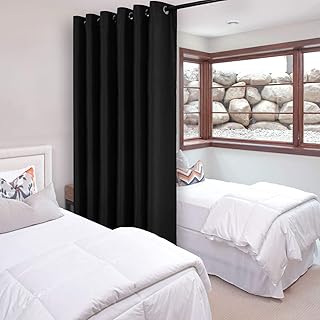 DWCN Total Privacy Room Divider Blackout Curtain - Thermal Curtains for Patio Door, Living Room, Bedroom Partition and S
