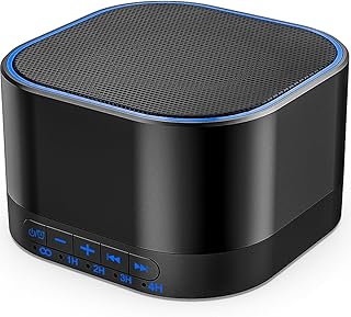 Magicteam White Noise Machine with 20 Non Looping Natural Soothing Sounds Memory Function 32 Levels of Volume Powered by