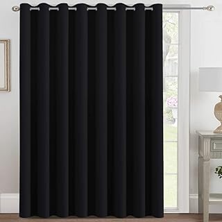H.VERSAILTEX Blackout Patio Curtains 100 x 84 Inches for Sliding Door Extral Wide Blackout Curtain Panels Thermal Insula