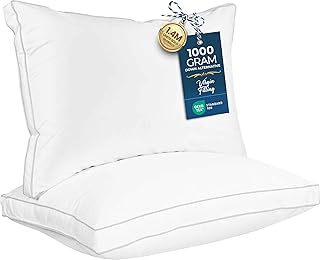 Utopia Bedding Bed Pillows for Sleeping Queen Size (White), Set of 2, Soft & Fluffy Pillow with Down Alternative Filling