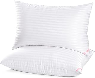 EIUE Hotel Collection Bed Pillows for Sleeping 2 Pack Queen Size，Pillows for Side and Back Sleepers,Super Soft Down Alte