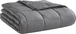L'AGRATY Weighted Blanket for Adults- Dark Grey, 48