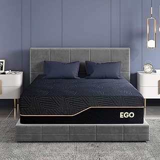 EGOHOME 14 Inch Full Memory Foam Mattress for Back Pain, Cooling Copper Gel Bed in a Box, Foam Made in USA, CertiPUR-US