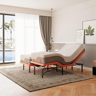 ESHINE Adjustable Bed Frame with 12