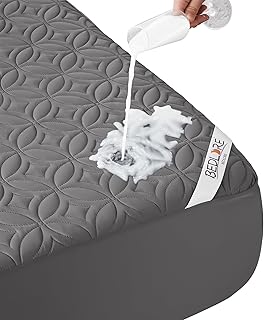 BEDLORE Waterproof Mattress Protector, Queen Size Mattress Pad Noiseless with Deep Pocket 6
