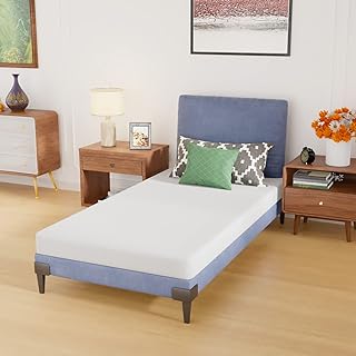 PayLessHere | 5 Inch Twin Mattress | Medium Firm Gel Memory Foam Mattress | White | with Washable Zipper Cover | for Pre