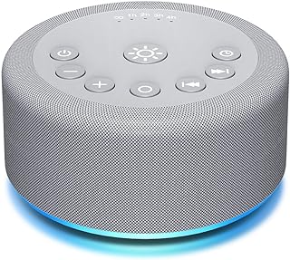 Sound Machine Night Light White Noise Brown Noise Machine 30 Non Looping Sounds 12 Lights 5 Timers 36 Adjustable Volume 