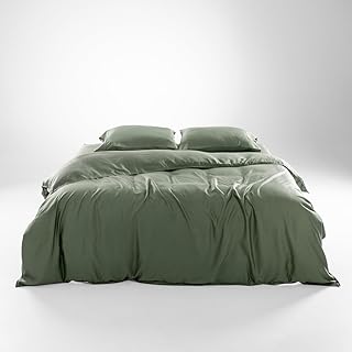 Olive + Crate Tencel Eucalyptus Cooling Duvet Cover Set - Hypoallergenic, Lyocell Tencel Duvet Cover - Soft, Temperature