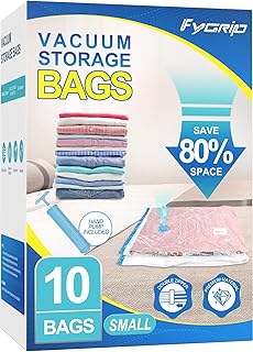 Vacuum Storage Bags with Hand Pump, Plastic Packaging Bags, 80% Space Saver Vacuum Seal Bags for Clothing, Travel Luggga