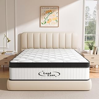 King Size Mattress,12 Inch King Mattress in a Box for Back Pain Relief, Upgrade Memory Foam and Pocket Coils Spring, Med