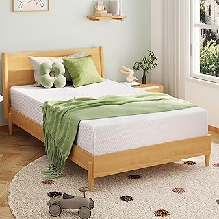 EGOHOME 8 Inch Twin Mattress, Memory Foam Mattress with Cooling Green Tea Gel, Relieve Pressure with Medium Firm Support