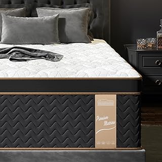 Firm Queen Mattress 14 Inch, Luxury Hotel Cooling Queen Size Hybrid Mattress in a Box, 7-Zones Individual Pocket Spring,