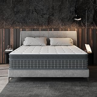 UMN King Size Mattress, 12 Inch King Mattress in a Box, Individually Pocketed Springs, Pressure Relief, Motion Isolation