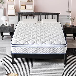 Full Size Mattress, 12 Inch Hybrid Mattress in a Box, Memory Foam Individually Wrapped Pocket Coils Innerspring Pressure