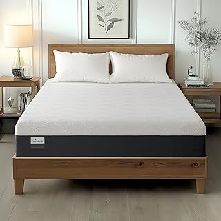 Life Balance 8 Inch Queen Size Mattress, Cooling Gel Memory Foam Mattress in a Box, Made in USA Queen Mattresses, Motion