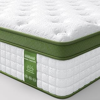 BedStory Medium Firm King Mattress 14 Inch Cooling Gel Hybrid Bed for Side Sleepers & Couples, Extra Lumbar & Shoulder S