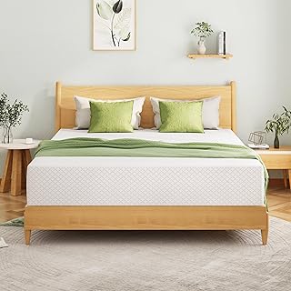 EGOHOME King Size Memory Foam Mattress, 8 Inch Bed Mattress in a Box with Cooling Green Tea Gel, Relieve Pressure with M