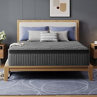 Avenco 14 Inch Queen Mattress, Hybrid Mattress with Smarts Coil™ Pocket Springs for Targeted Support and NanoGel™ Memory