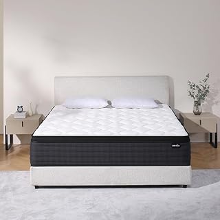 Full Size Mattress, 10 Inch Hybrid Memory Foam Full Mattress in a Box, Motion Isolation & Pressure Relief, Medium, Certi
